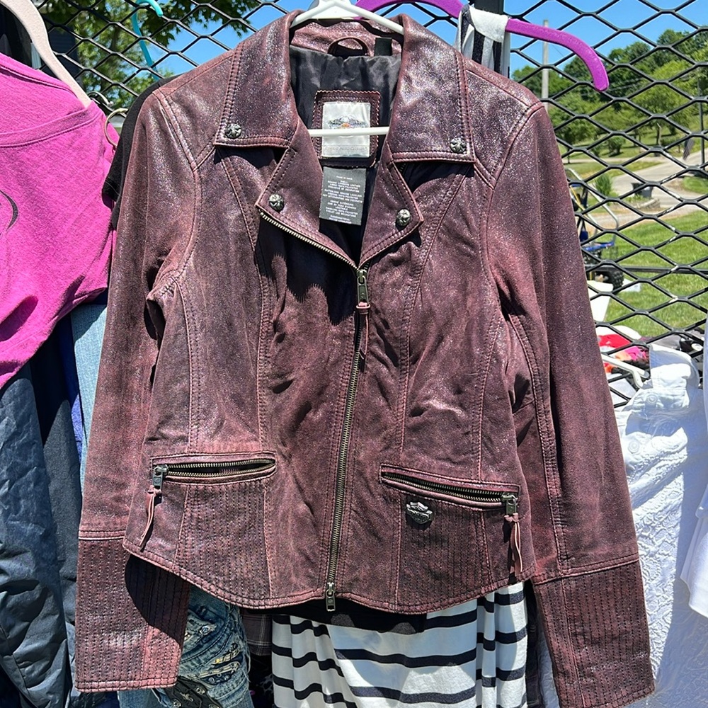 Harley-Davidson Women's Leather Jacket - Burgundy